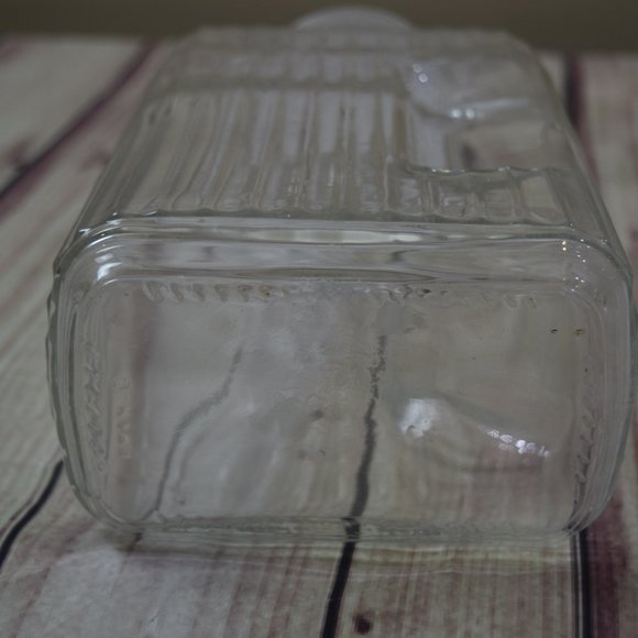 Dining Vintage 2 Quart Ribbed Glass Water Pitcher Made In France